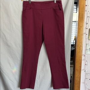 Croft & Barrow Women's Dark Red Straight Leg Pants